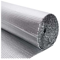 Isolatiefolie op rol 150cm x 50m x 3mm (Aluminium + Bubbelfolie + Aluminium)